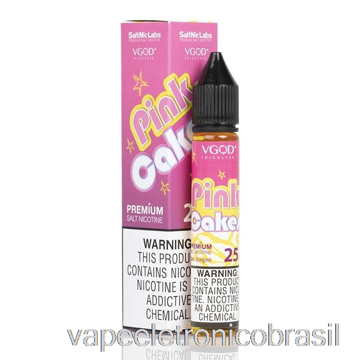 Vape Recarregável Pink Cakes - Vgod Saltnic - 30ml 25mg